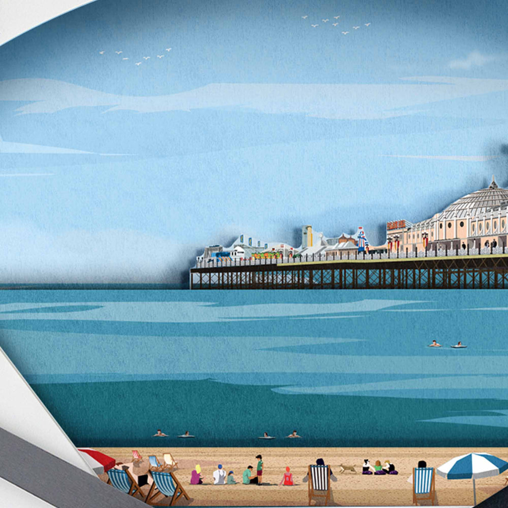 Brighton Tide Art Clock Design - Pre-order (NOW CLOSED)